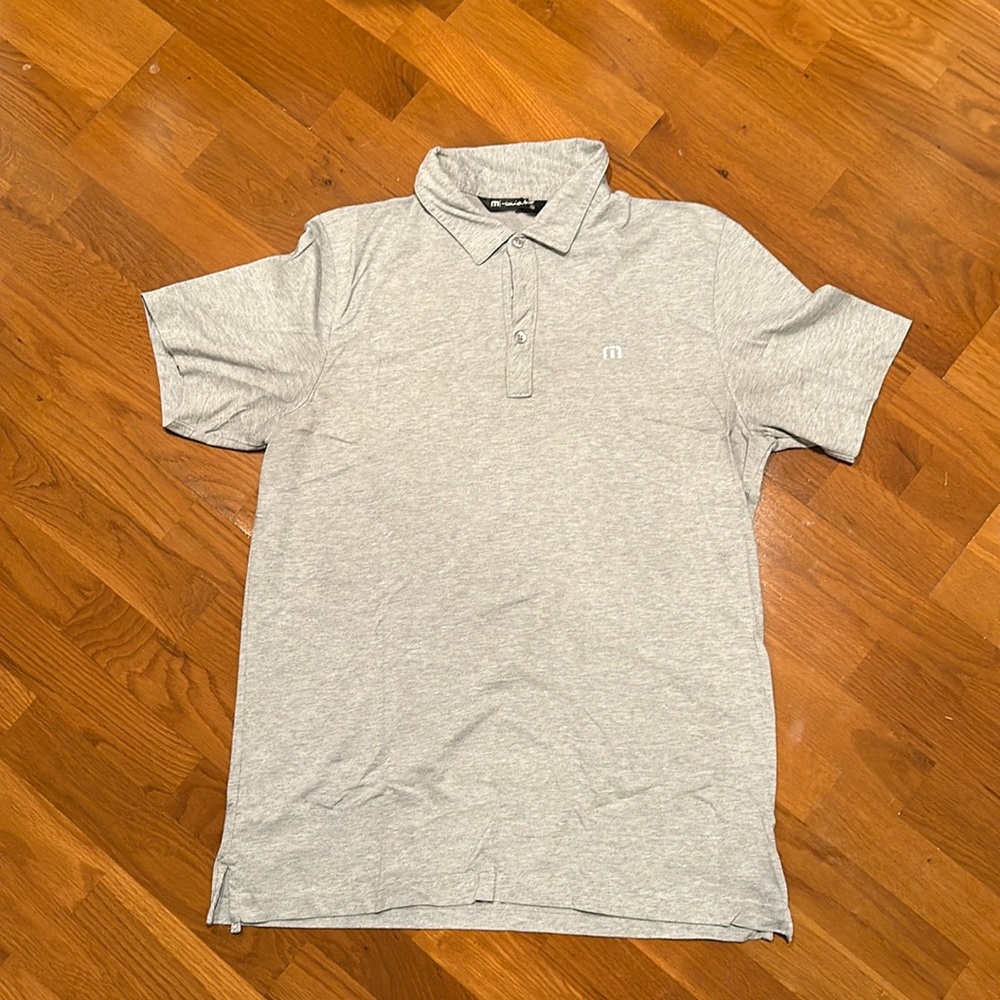 Travis Mathew Gray Polo. Size Large